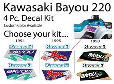 1988 2006 Kawasaki Bayou 220 Decal Graphics Emblem Pattern Plastic Marks OEM Kit