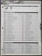 Thunder Tiger 1:8 Nitro Racing Truggy. ST-1 Pro Parts List & diagram sheets