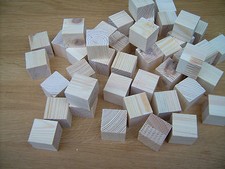 12x wood cubes wooden - wooden,
