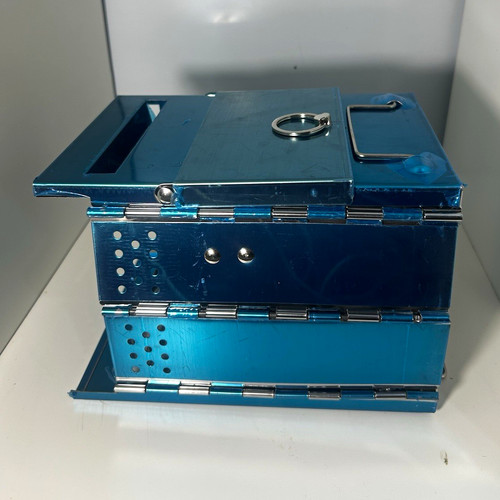 Portable foldable blue - blue, metal