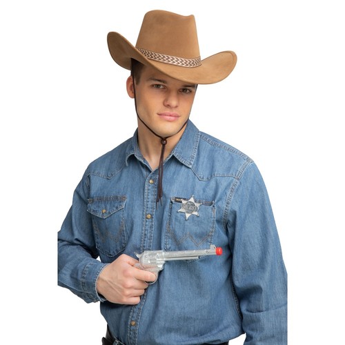 Cowboy gun badge - gun, wild