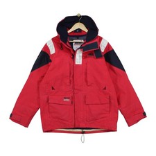 Musto Offshore Goretex Jacket Mens Size M Red Waterproof Sailing Hooded