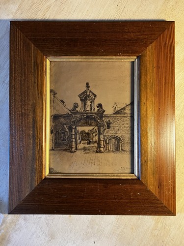 Antique watercolour stetch - antique,