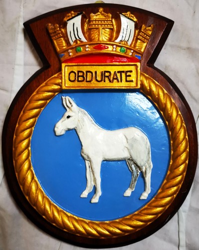 Hms obdurate ship crest - -,