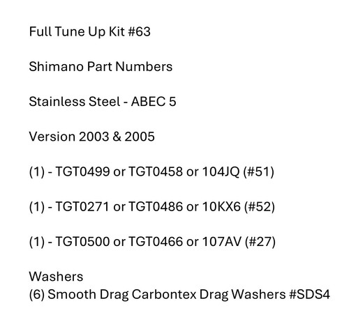 Tune kit 63 - tune, #63