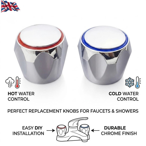 Hot cold tap top - top, head