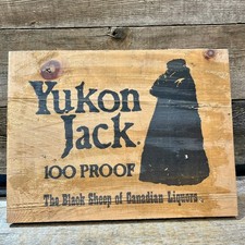 Yukon Jack, 100 Proof, The Black Sheep, Wood Crate Lid, Primitive Décor