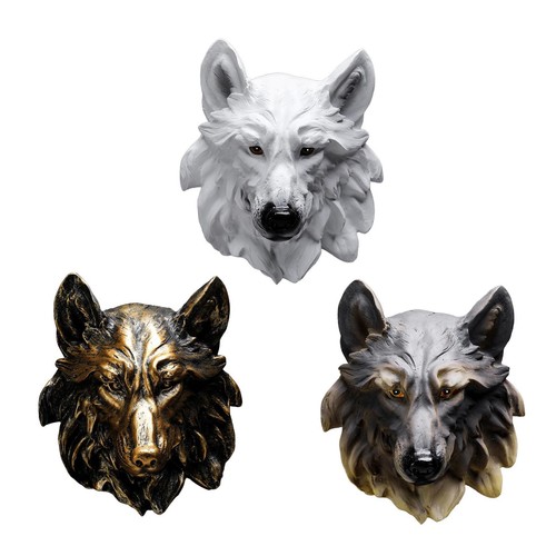 Resin wolf head wall - 3d,