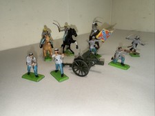 BRITAINS America ACW CONFEDERATE Soldiers Cavalry Canopy Gun Bearer Bundle Horse