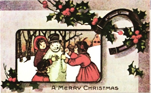 Antique merry christmas - antique,