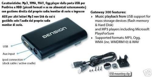 Dension gw300 usb - mp3, ipod