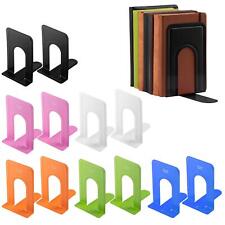 Pair of Heavy Duty Metal Bookend Anti Slip Book End Stand Support Office School