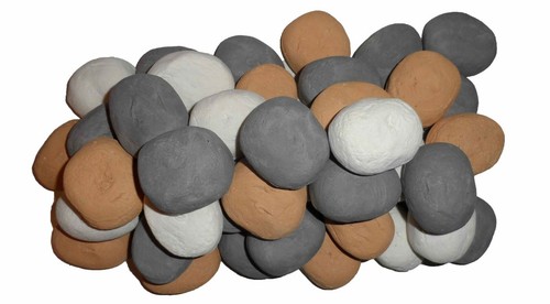 Gas fire coal pebbles brown - fire,