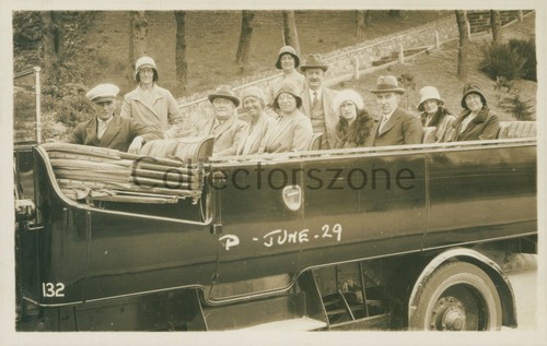 Waterfoot people charabanc - people, on