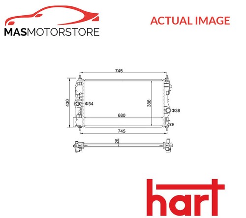 Engine cooling radiator - radiator, hart