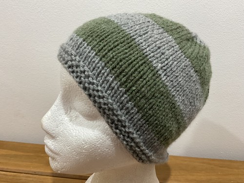 Hand knitted beanie hat - hand,