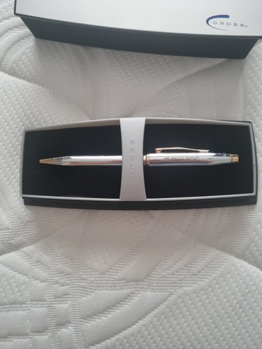 Cross silver plated - cross, ballpoint