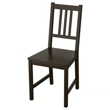 Set of 2 Black Ikea STEFAN Dining Chairs - Solid Wood - New and still boxed