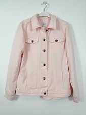 BNWOT QVC D&Co Pale Pink Stretch Denim Jacket Size S