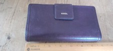 Fossil Plum Leather Purse/ Wallet New