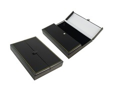 Black Leatherette Double Door