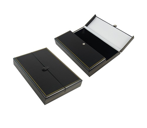 Black leatherette double door - black,