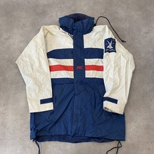 Helly Hansen Jacket Mens Small Vintage Sailing Hiking Coat, Blue