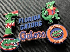 Set Of 6 PREMIUM Florida Gators American Football NCAA Shoe Charms Parties Decs