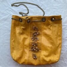 Etui London Handmade Leather Cross-Body Bag Detail Beading - new with tags