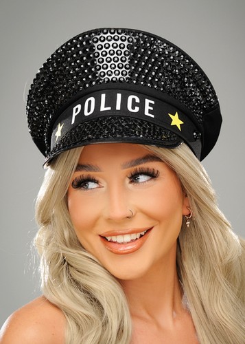 Adult womens cop deluxe black - adult,