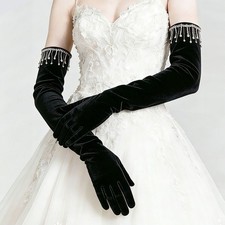 Velvet Long Gloves Evening