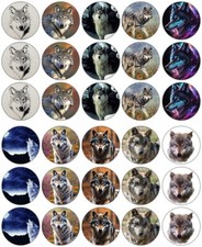 Wolf Cupcake Toppers Edible