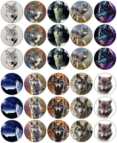 Wolf cupcake toppers - wolf,
