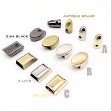 10X Metal Leather Bag Handbag Zipper Stopper Zip End Stop Lock Tail Plug Repair