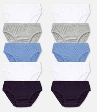10 Pairs Pants Briefs Underwear Blue White Grey Age 2 - 16 Years Boys