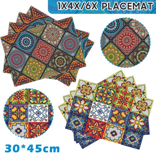 4pcs boho mandala placemats - boho,