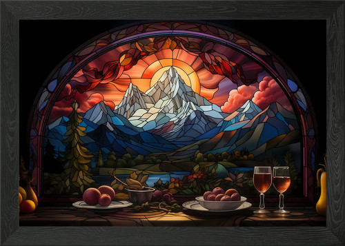 The last supper stained - stained, framed