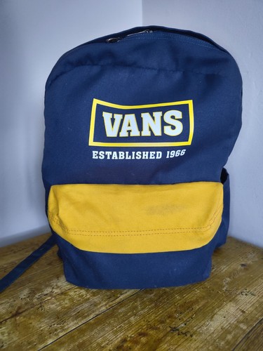Vans navy yellow backpack - navy,