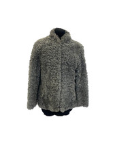 Vintage Antartex Curly Sheepskin Coat Grey Measurements in Description Charity