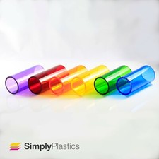 Coloured Tinted Extruded Acrylic Plastic Perspex Tube Pipe / Various Diameters