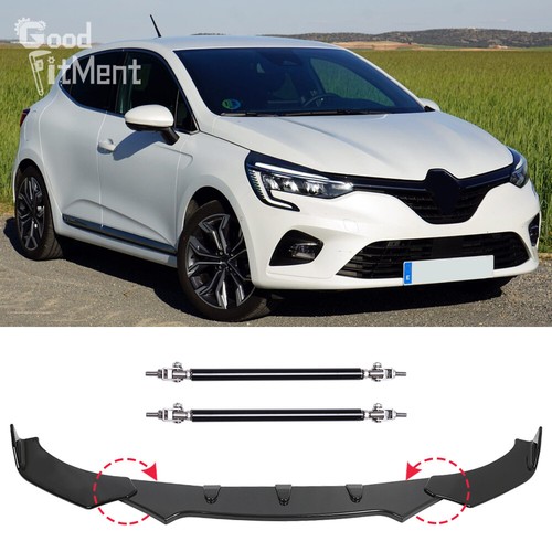 Glossy black front bumper - black,