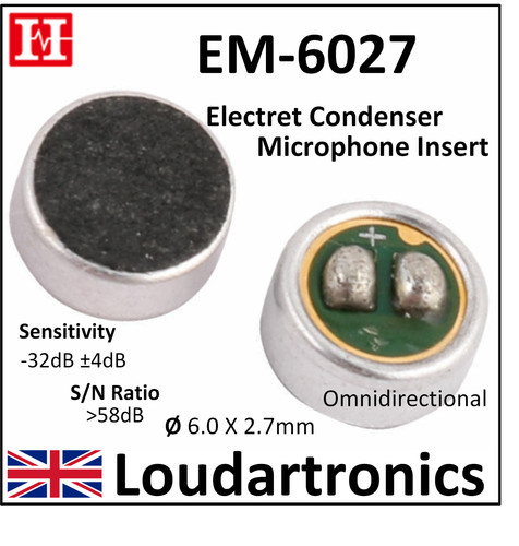 6027 electret condenser - em-6027,