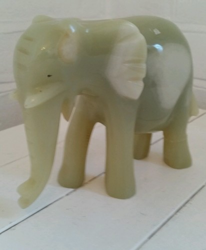Vintage marble onyx elephant - marble,