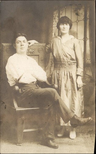 Rppc edwardian couple fashion - rppc,