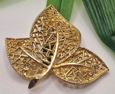 Vintage Gold Tone Leaf Brooch