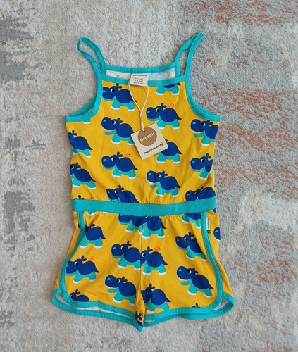 Maxomorra girls hippo jumpsuit - hippo,