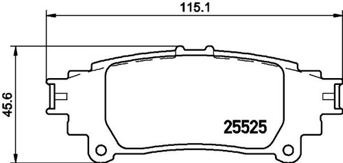 Don rear brake pad - set, fits