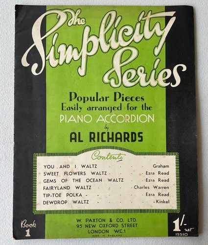Vintage sheet music book - music, for
