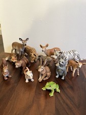 Schleich Woodland Forest Animals Deer, squirrel headgehog badger frog zoo