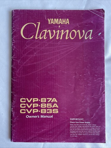 Yamaha clavinova cvp 87a - clavinova, cvp-87a
